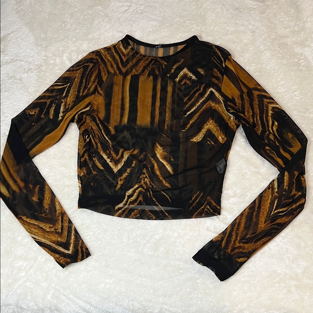 Stylish Black and Brown Women's Top
